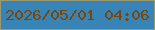 文字の大きさ：1、枠の色：989872、背景の色：3984b7、文字の色：784707 無料ブログパーツのブログ時計
