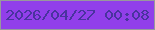 文字の大きさ：4、枠の色：98989c、背景の色：913fea、文字の色：49339f 無料ブログパーツのブログ時計