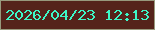 文字の大きさ：2、枠の色：98997d、背景の色：55231b、文字の色：3df9c8 無料ブログパーツのブログ時計