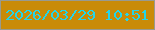 文字の大きさ：3、枠の色：989a90、背景の色：c98b08、文字の色：23d5ea 無料ブログパーツのブログ時計