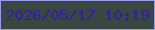 文字の大きさ：5、枠の色：989de8、背景の色：3a4640、文字の色：321da6 無料ブログパーツのブログ時計