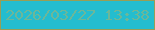 文字の大きさ：2、枠の色：989e56、背景の色：24bdcf、文字の色：6cb799 無料ブログパーツのブログ時計