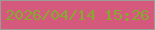 文字の大きさ：4、枠の色：989e96、背景の色：d5597c、文字の色：86aa2f 無料ブログパーツのブログ時計