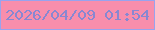 文字の大きさ：4、枠の色：98a3ee、背景の色：f88eac、文字の色：8887d1 無料ブログパーツのブログ時計