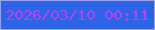 文字の大きさ：3、枠の色：98a3ef、背景の色：2b64e6、文字の色：b745ef 無料ブログパーツのブログ時計