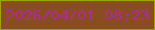 文字の大きさ：1、枠の色：98a507、背景の色：884e1f、文字の色：b3279b 無料ブログパーツのブログ時計