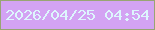 文字の大きさ：3、枠の色：98a573、背景の色：d3a3f3、文字の色：ddf6fd 無料ブログパーツのブログ時計