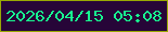 文字の大きさ：5、枠の色：98a903、背景の色：270538、文字の色：17fb90 無料ブログパーツのブログ時計