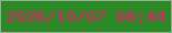 文字の大きさ：1、枠の色：98a994、背景の色：2a8a26、文字の色：ee176c 無料ブログパーツのブログ時計