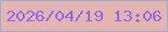 文字の大きさ：2、枠の色：98accb、背景の色：e3b4b2、文字の色：9067e4 無料ブログパーツのブログ時計