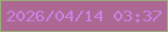 文字の大きさ：3、枠の色：98b078、背景の色：ad6793、文字の色：c783e5 無料ブログパーツのブログ時計