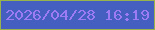 文字の大きさ：3、枠の色：98b34b、背景の色：445fc0、文字の色：9d7bf4 無料ブログパーツのブログ時計