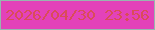 文字の大きさ：1、枠の色：98b6af、背景の色：e342b9、文字の色：da4c59 無料ブログパーツのブログ時計