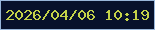 文字の大きさ：3、枠の色：98b6da、背景の色：07112c、文字の色：c4d249 無料ブログパーツのブログ時計