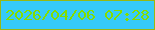 文字の大きさ：2、枠の色：98b812、背景の色：36caf9、文字の色：84dd00 無料ブログパーツのブログ時計