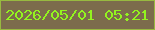 文字の大きさ：5、枠の色：98ba40、背景の色：7c6c4c、文字の色：93f41f 無料ブログパーツのブログ時計
