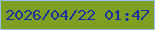 文字の大きさ：5、枠の色：98bef8、背景の色：7f9f22、文字の色：17329e 無料ブログパーツのブログ時計