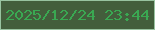 文字の大きさ：1、枠の色：98c3a0、背景の色：435e3c、文字の色：3aa852 無料ブログパーツのブログ時計