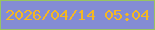 文字の大きさ：4、枠の色：98c461、背景の色：848cd4、文字の色：f4b724 無料ブログパーツのブログ時計