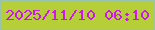 文字の大きさ：2、枠の色：98c4ad、背景の色：b6ce38、文字の色：d016ee 無料ブログパーツのブログ時計