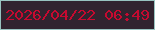 文字の大きさ：5、枠の色：98c4c0、背景の色：31242f、文字の色：c50a30 無料ブログパーツのブログ時計