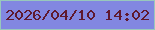 文字の大きさ：3、枠の色：98c8bc、背景の色：8287e1、文字の色：5f192f 無料ブログパーツのブログ時計
