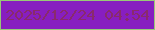 文字の大きさ：5、枠の色：98c977、背景の色：871ec0、文字の色：892a6d 無料ブログパーツのブログ時計