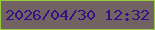 文字の大きさ：3、枠の色：98cb42、背景の色：726362、文字の色：371089 無料ブログパーツのブログ時計