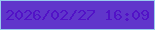 文字の大きさ：5、枠の色：98ccee、背景の色：6036cb、文字の色：5212c7 無料ブログパーツのブログ時計