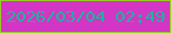 文字の大きさ：3、枠の色：98cd25、背景の色：d335c4、文字の色：15b89a 無料ブログパーツのブログ時計