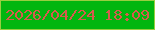 文字の大きさ：3、枠の色：98ce40、背景の色：02b60f、文字の色：d75b4d 無料ブログパーツのブログ時計