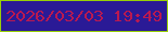 文字の大きさ：1、枠の色：98d007、背景の色：2a1a96、文字の色：b91950 無料ブログパーツのブログ時計