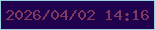 文字の大きさ：5、枠の色：98d0e1、背景の色：1f014d、文字の色：813a5d 無料ブログパーツのブログ時計