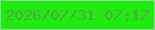 文字の大きさ：5、枠の色：98d2a8、背景の色：1eeb0e、文字の色：5aa249 無料ブログパーツのブログ時計