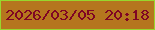 文字の大きさ：4、枠の色：98d72d、背景の色：b5761e、文字の色：7f0524 無料ブログパーツのブログ時計