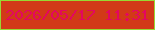 文字の大きさ：5、枠の色：98d833、背景の色：d23918、文字の色：e30760 無料ブログパーツのブログ時計