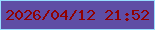 文字の大きさ：4、枠の色：98ddff、背景の色：5f4da5、文字の色：910100 無料ブログパーツのブログ時計