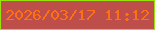 文字の大きさ：1、枠の色：98e109、背景の色：bd4e49、文字の色：ff6f15 無料ブログパーツのブログ時計