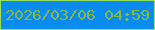 文字の大きさ：3、枠の色：98e15c、背景の色：098bf0、文字の色：84ba46 無料ブログパーツのブログ時計