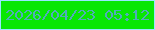 文字の大きさ：5、枠の色：98e7ff、背景の色：08e704、文字の色：50acba 無料ブログパーツのブログ時計
