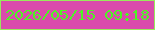 文字の大きさ：5、枠の色：98ea5c、背景の色：da4bac、文字の色：4df524 無料ブログパーツのブログ時計