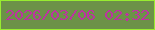文字の大きさ：5、枠の色：98ed30、背景の色：6c9248、文字の色：bd33a1 無料ブログパーツのブログ時計