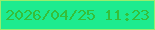 文字の大きさ：3、枠の色：98ed6e、背景の色：1deb8f、文字の色：35bf39 無料ブログパーツのブログ時計