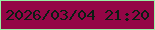 文字の大きさ：3、枠の色：98f0a4、背景の色：940646、文字の色：0a1e14 無料ブログパーツのブログ時計