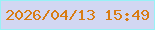 文字の大きさ：4、枠の色：98f1f6、背景の色：d2d7f2、文字の色：d87c13 無料ブログパーツのブログ時計