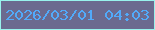 文字の大きさ：5、枠の色：98f2ec、背景の色：6b6a8f、文字の色：52aafa 無料ブログパーツのブログ時計