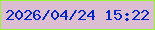 文字の大きさ：1、枠の色：98f336、背景の色：dcbed3、文字の色：0523c6 無料ブログパーツのブログ時計