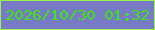 文字の大きさ：3、枠の色：98f34c、背景の色：797ac5、文字の色：39e711 無料ブログパーツのブログ時計