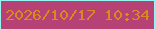 文字の大きさ：4、枠の色：98f4f0、背景の色：b64175、文字の色：d88920 無料ブログパーツのブログ時計