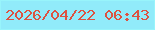 文字の大きさ：2、枠の色：98f4fb、背景の色：91ebfa、文字の色：dc5241 無料ブログパーツのブログ時計